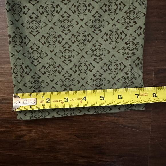 Patagonia green pattern ankle length pants size 10 - Picture 11 of 11